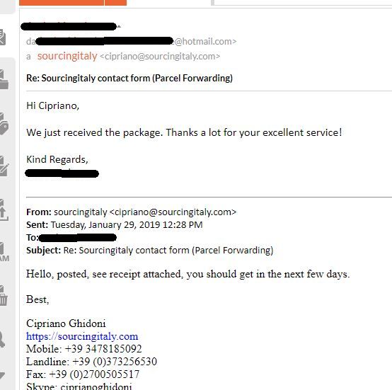 Sourcingitaly Feedback 146